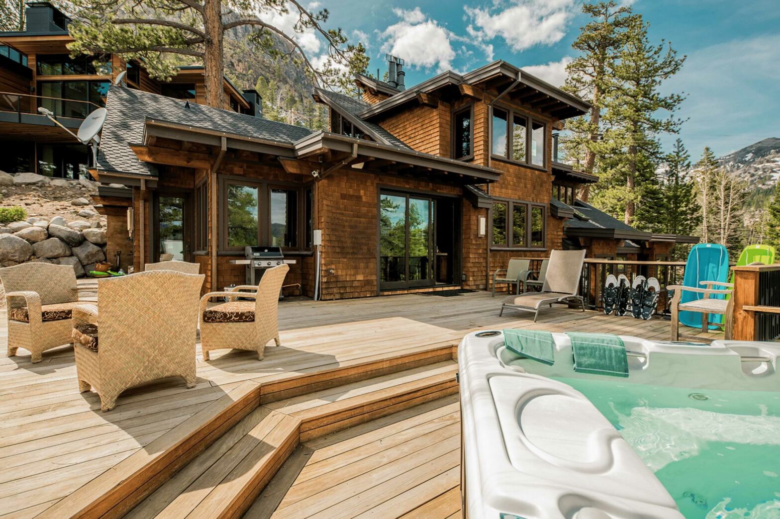house with a hot tub in breckenridge